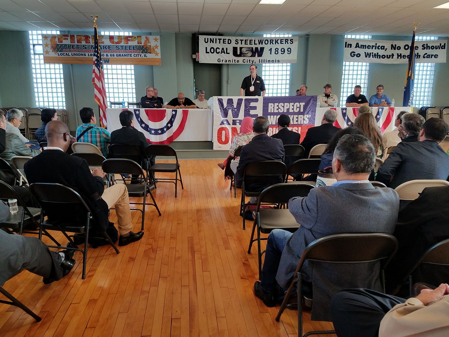 International labor guests at AFL-CIO Convention visit Granite City. 