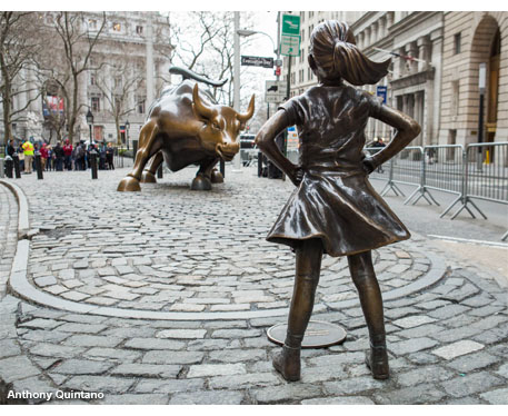 Wall Street bull girl