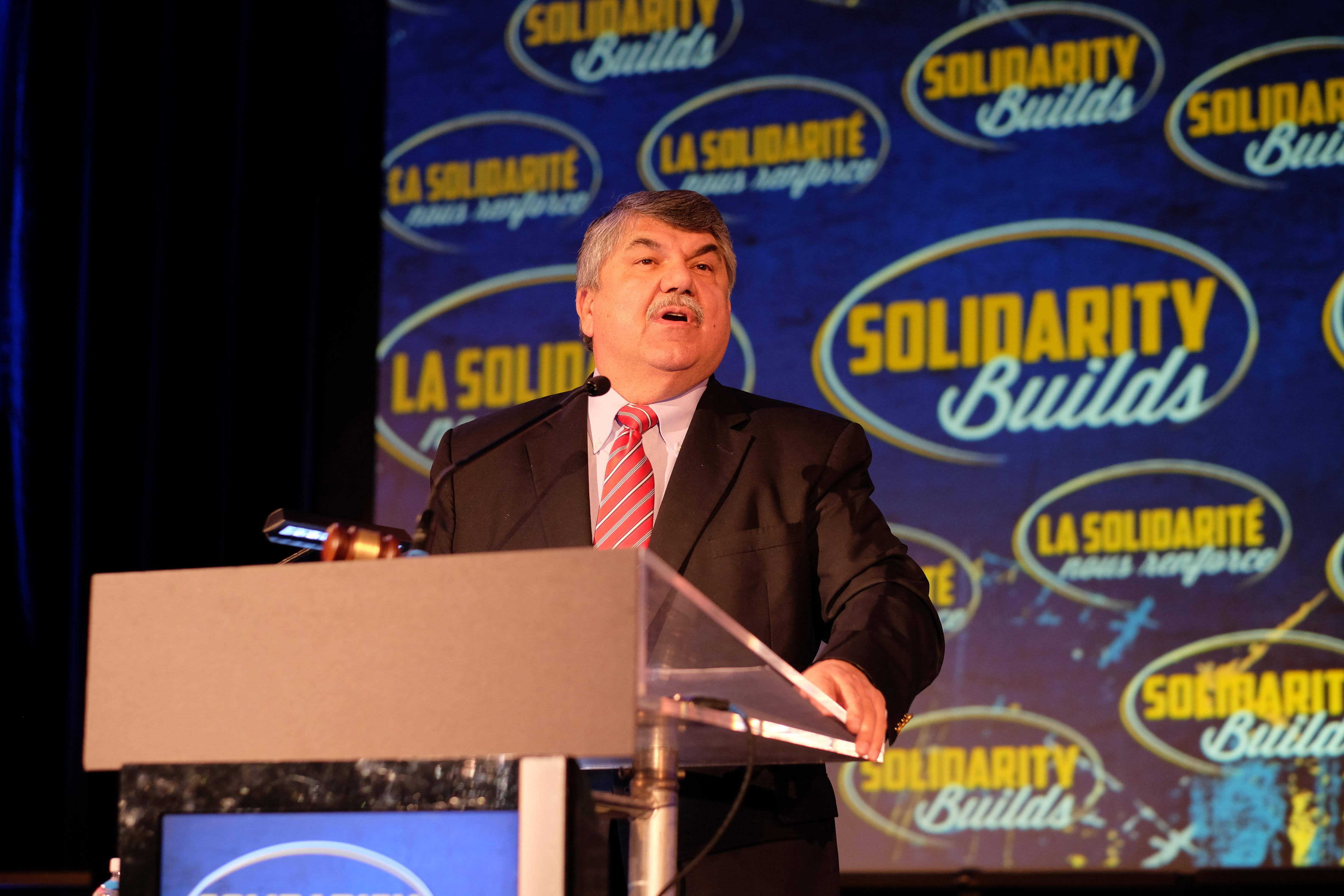 AFL-CIO President Richard Trumka addresses USW Canada National Policy Conference.