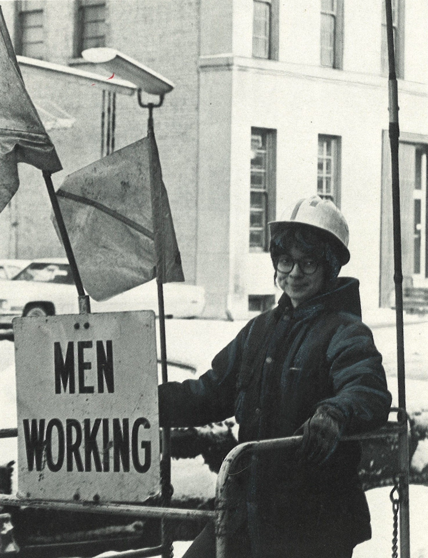 Women wearing hardhats