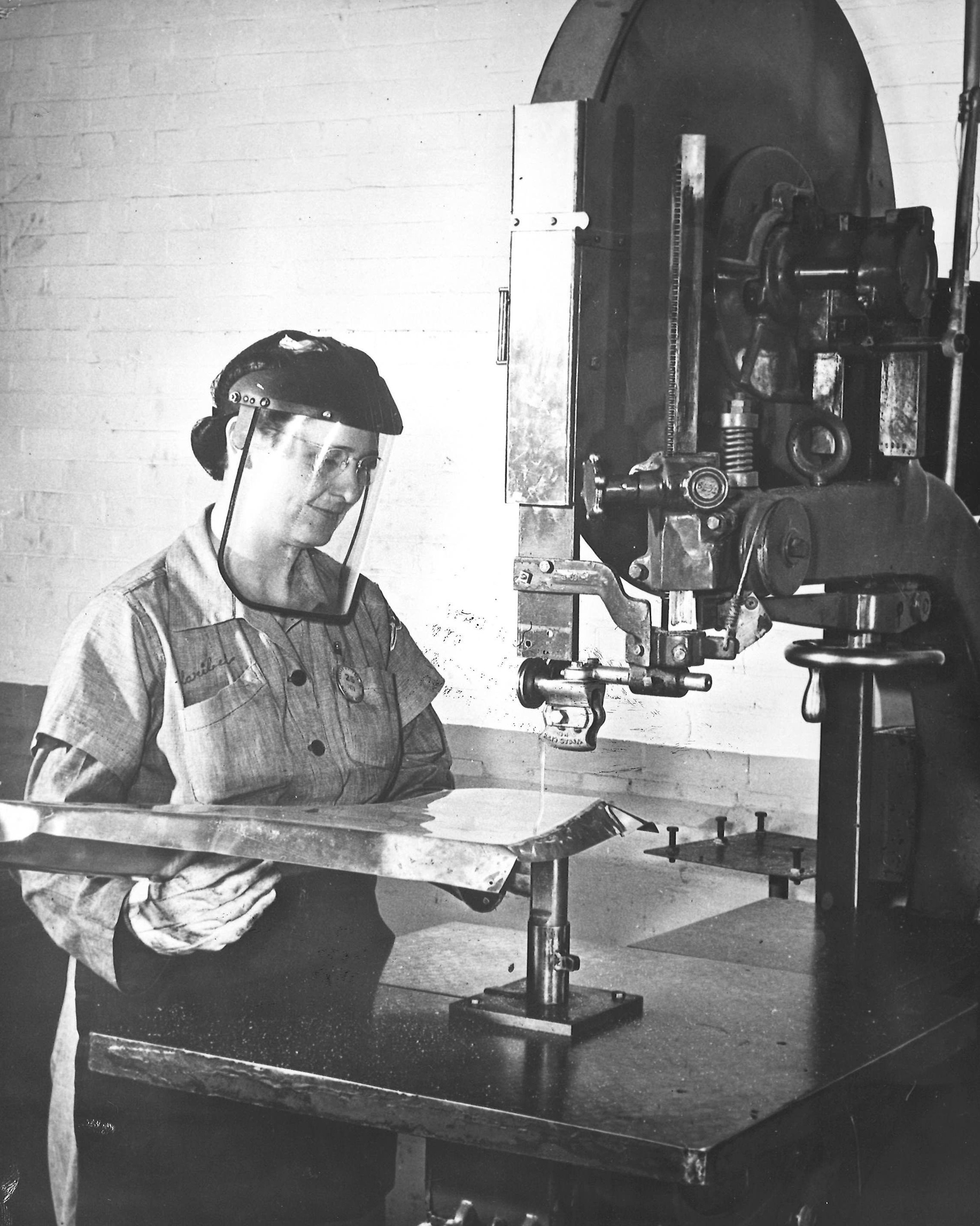 Women wearing hardhats