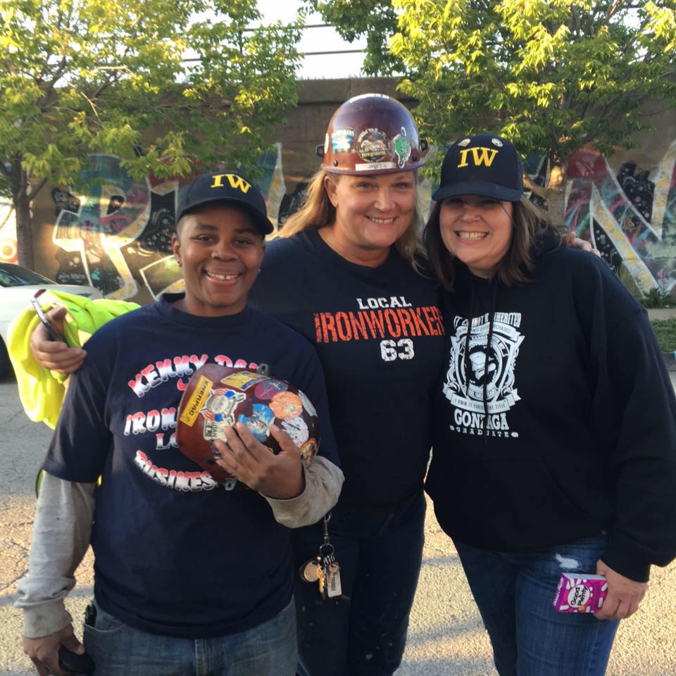 Women wearing hardhats