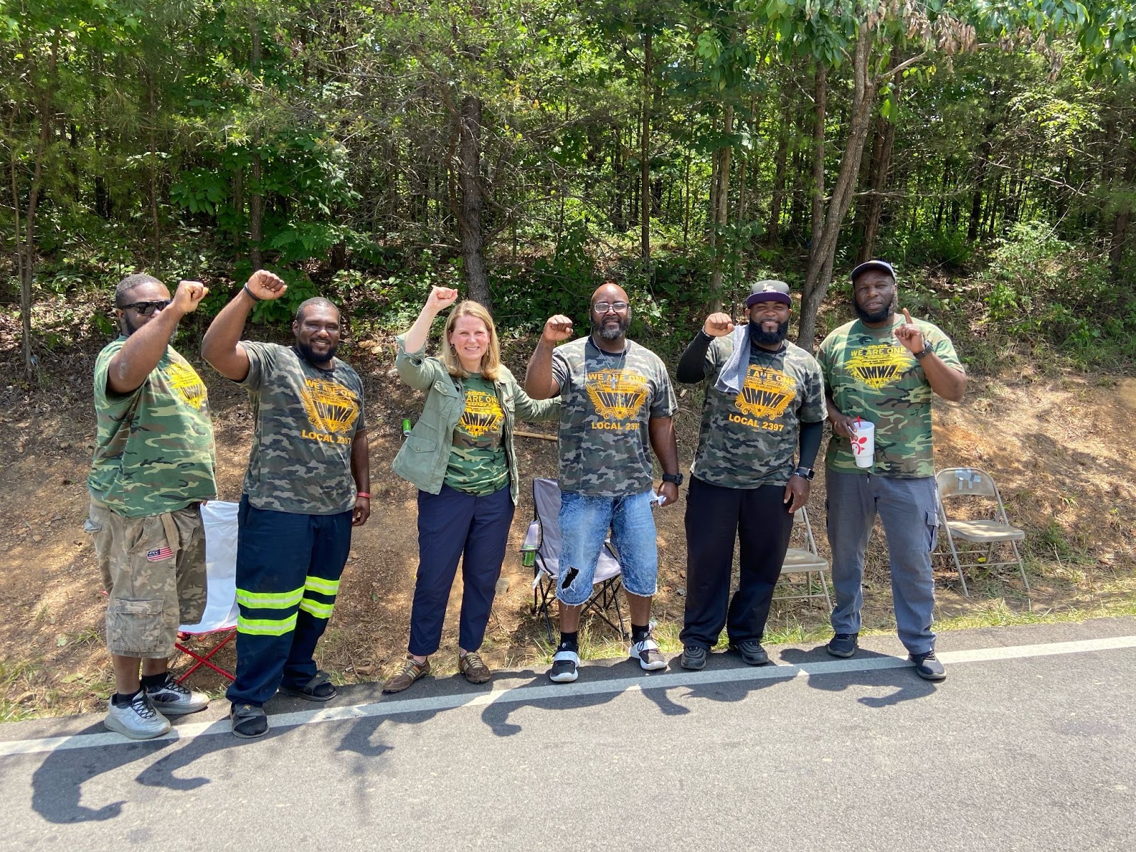 ST Shuler with UMWA strikers