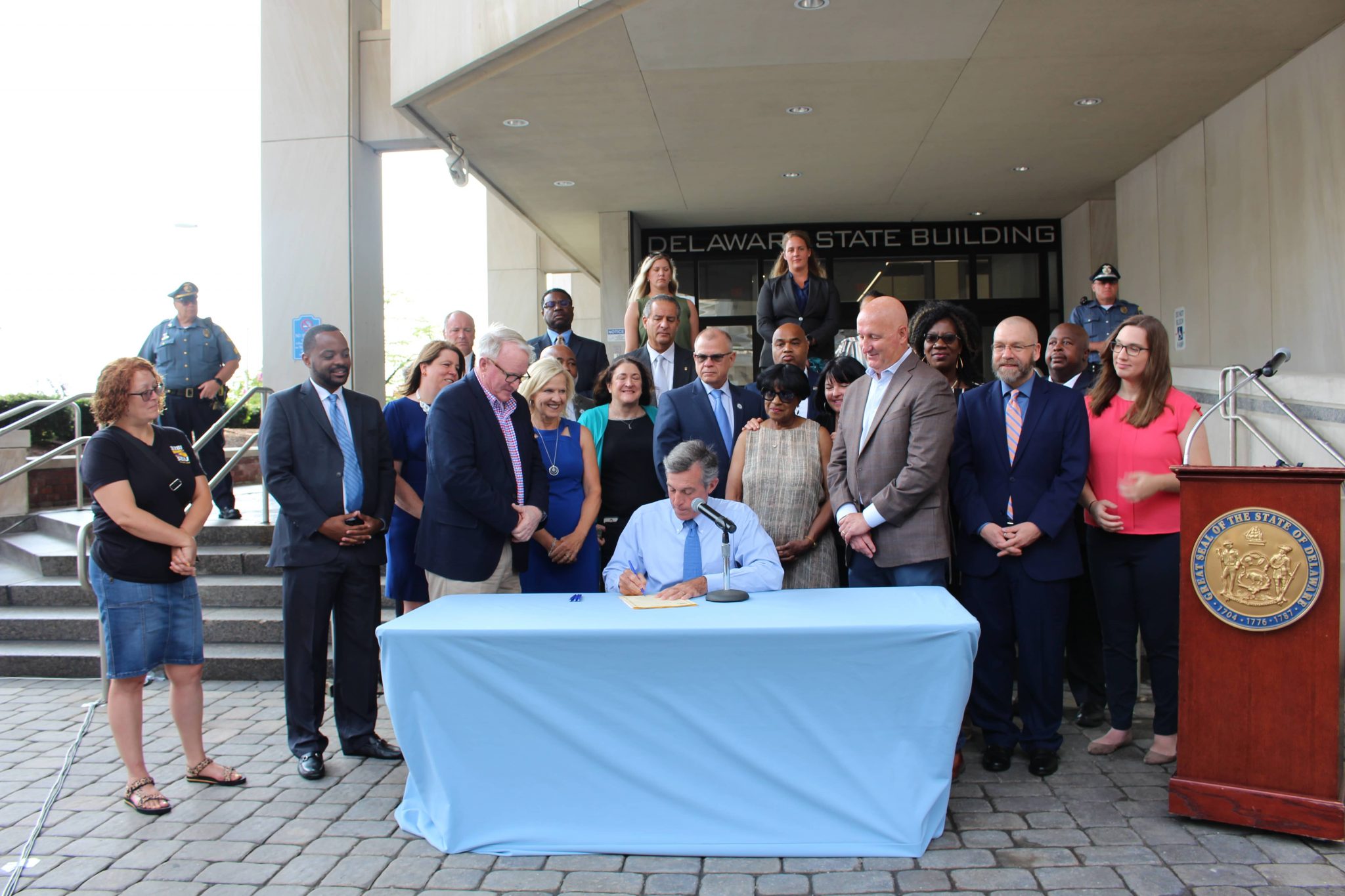 Delaware minimum wage bill signing