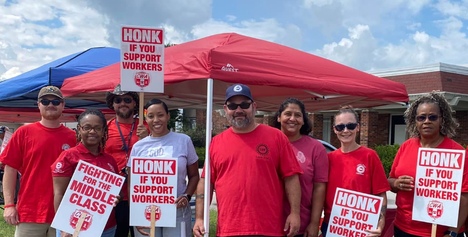 CWA members at AT&T